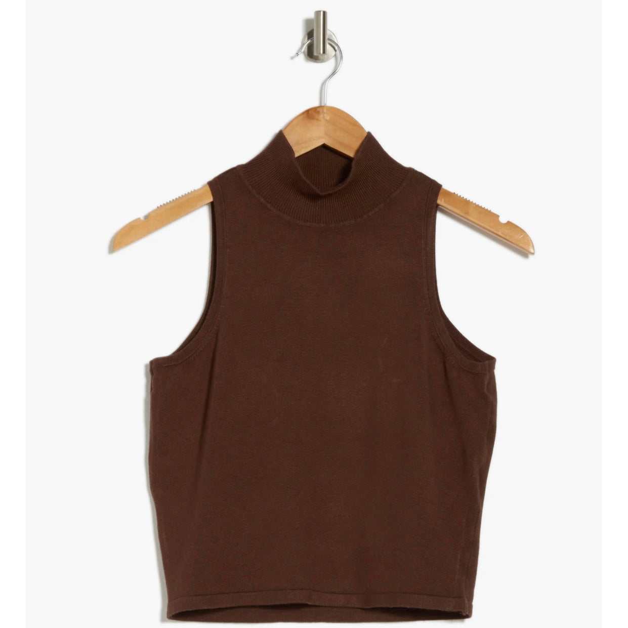 CALVIN KLEIN MOCK SLEEVELESS KNIT TOP