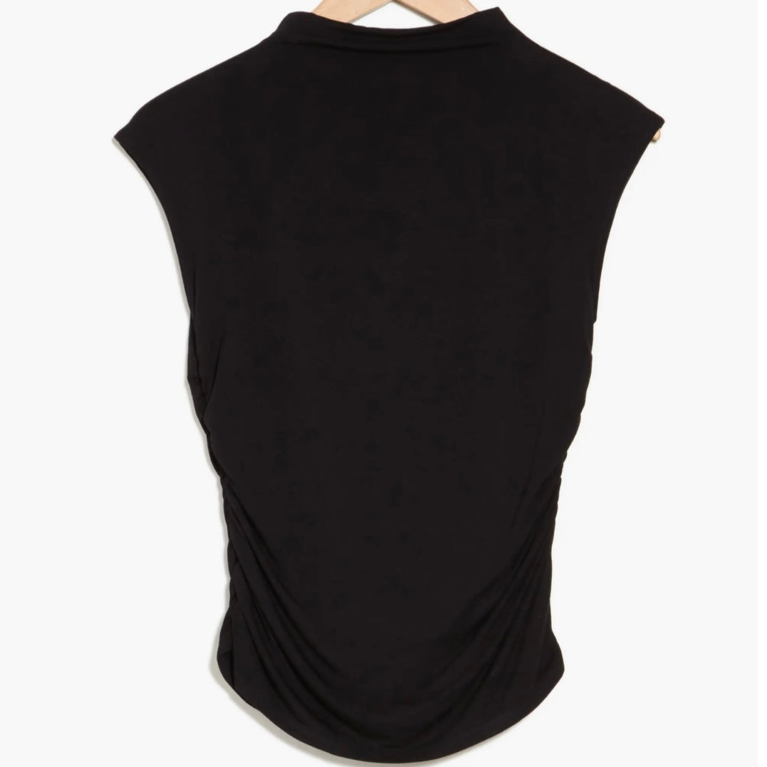 CALVIN KLEIN RUCHED CAP SLEEVELESS TOP