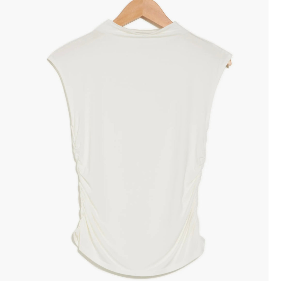 CALVIN KLEIN RUCHED CAP SLEEVELESS TOP