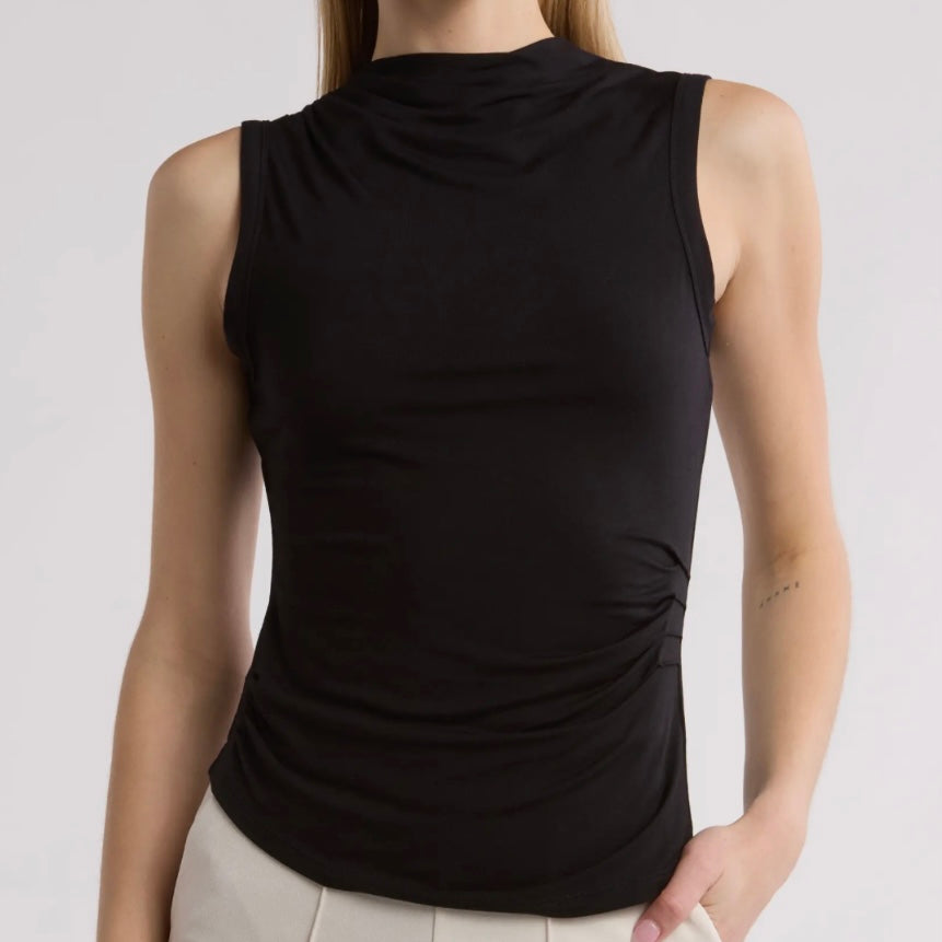 CALVIN KLEIN MOCK SLEEVELESS TOP