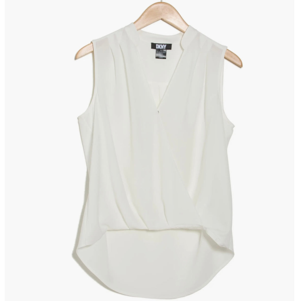 DKNY SURPLICE SLEEVELESS TOP