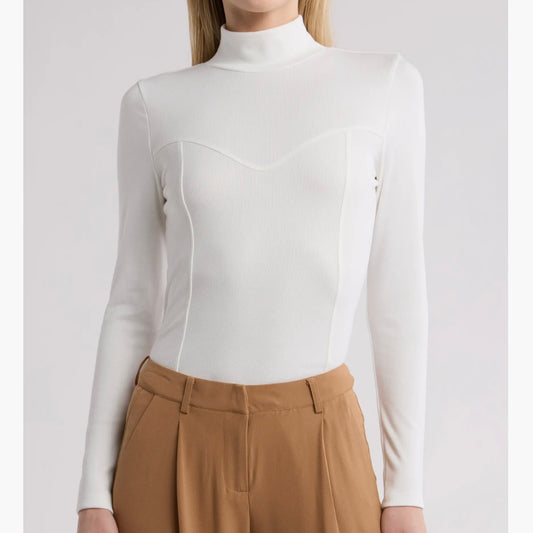 CALVIN KLEIN MOCK NECK LONG SLEEVE TOP