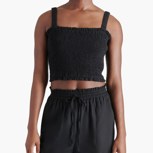 STEVE MADDEN SMOCKED CROP TANK