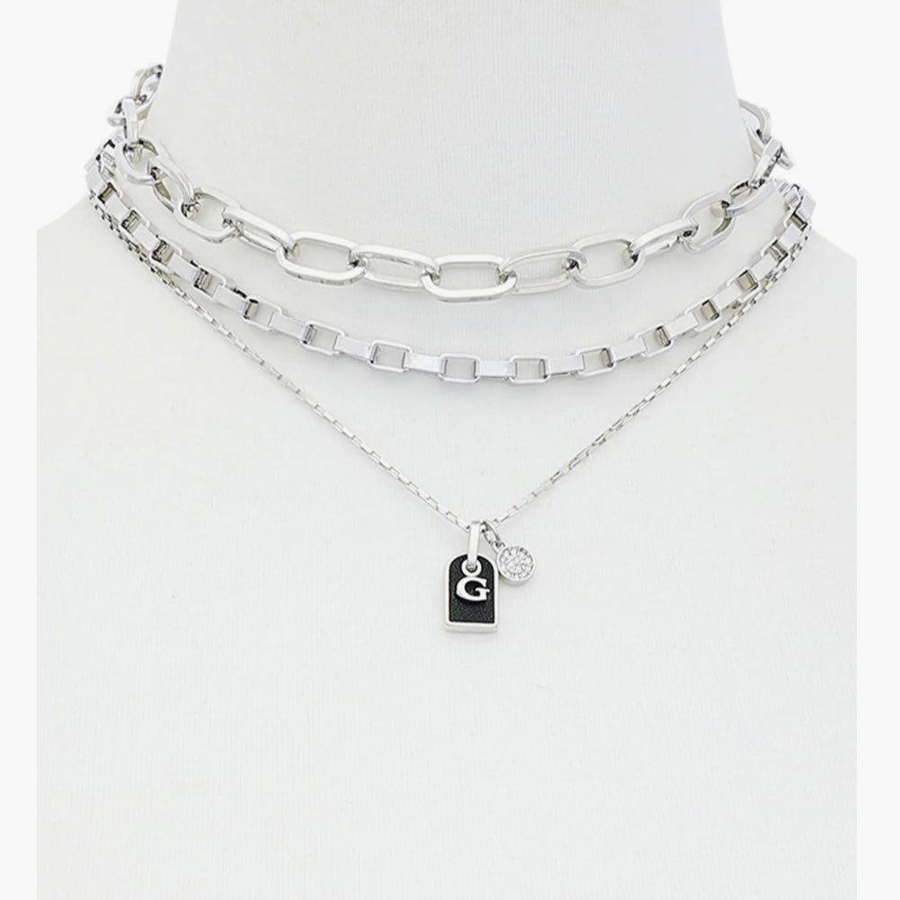 GUESS LOGO DOG TAG