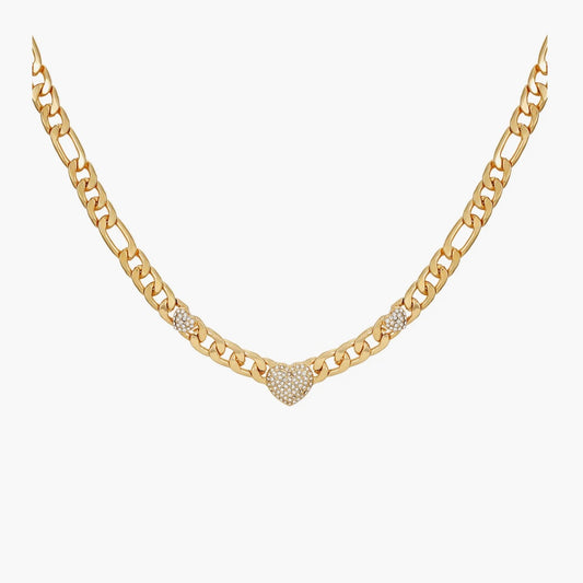 GUESS HEART STATION COLLAR NECKLACE