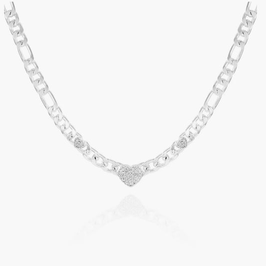 GUESS HEART STATION COLLAR NECKLACE