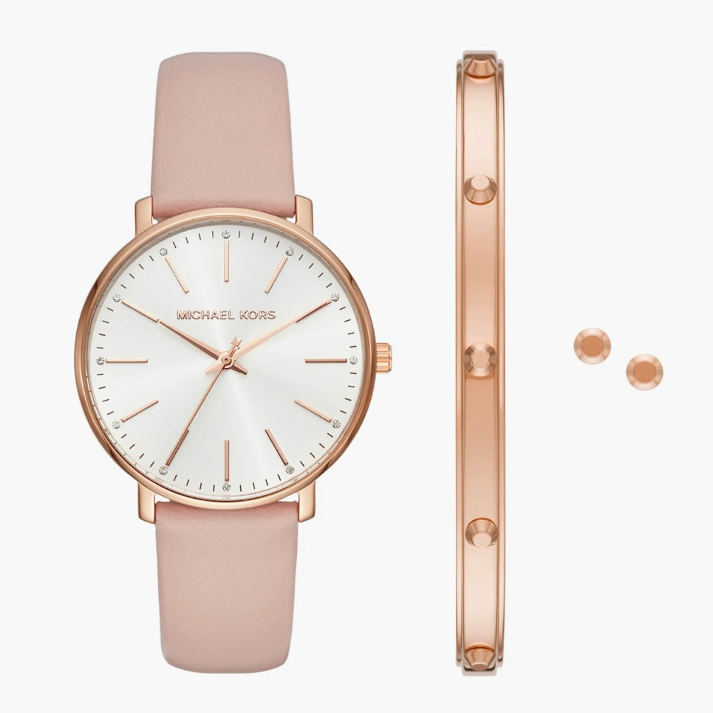 MICHAEL KORS PYPER LEATHER WATCH