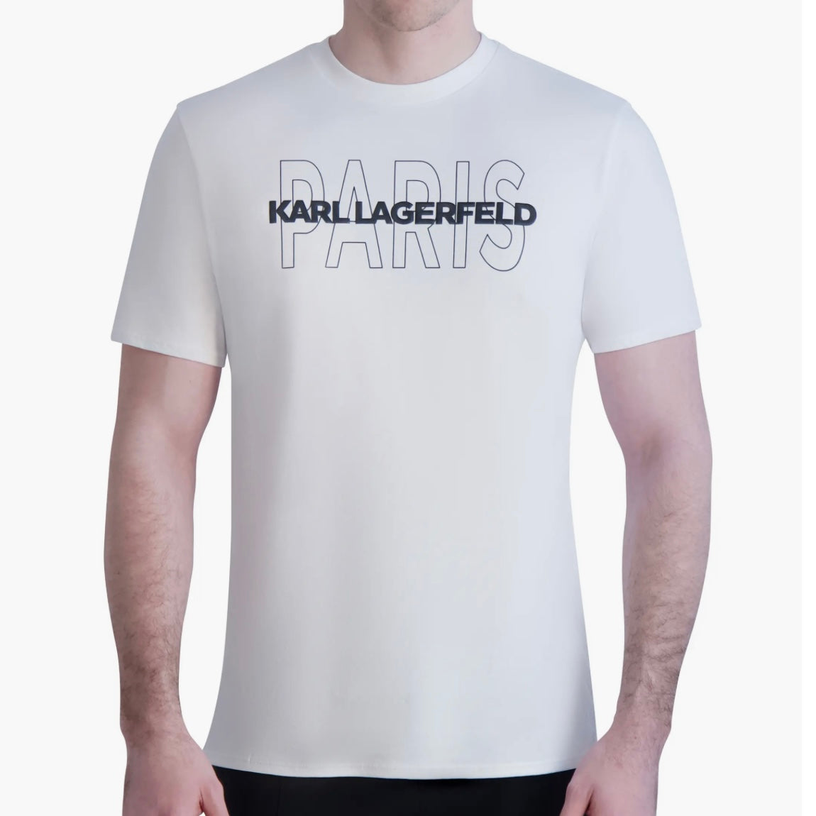 KARL LAGERFELD RUBBERIZED LOGO TEE