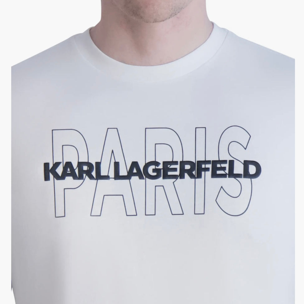 KARL LAGERFELD RUBBERIZED LOGO TEE