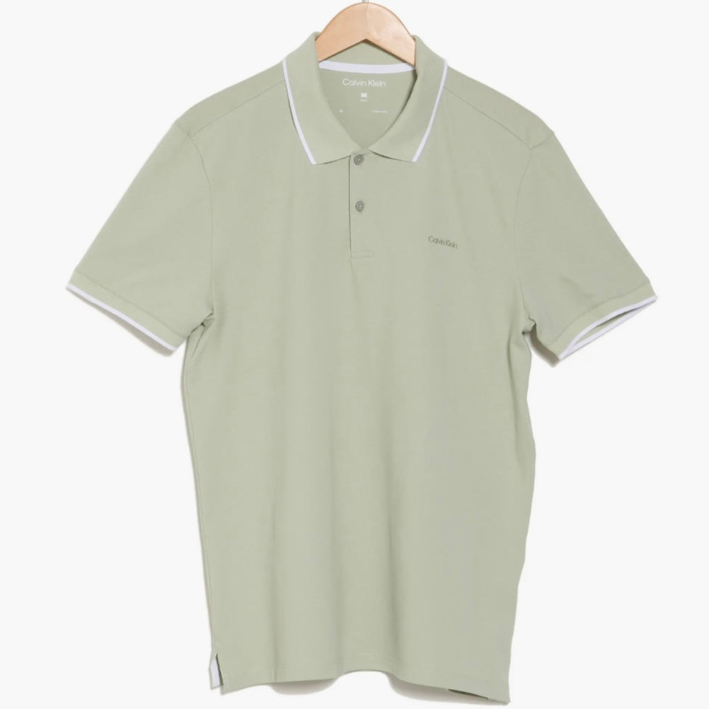 CALVIN KLEIN STRETCH PIQUÉ SOLID POLO