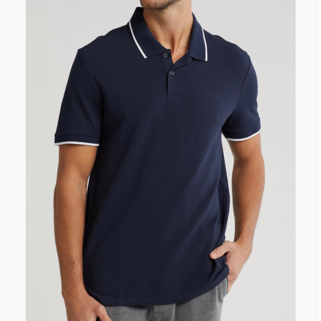 CALVIN KLEIN STRETCH PIQUÉ SOLID POLO