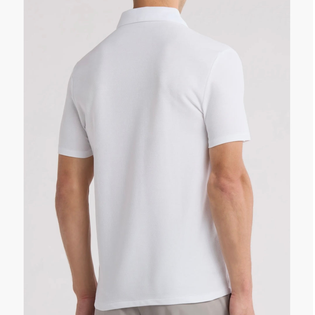 CALVIN KLEIN PIPED PIQUÉ ZIP POLO