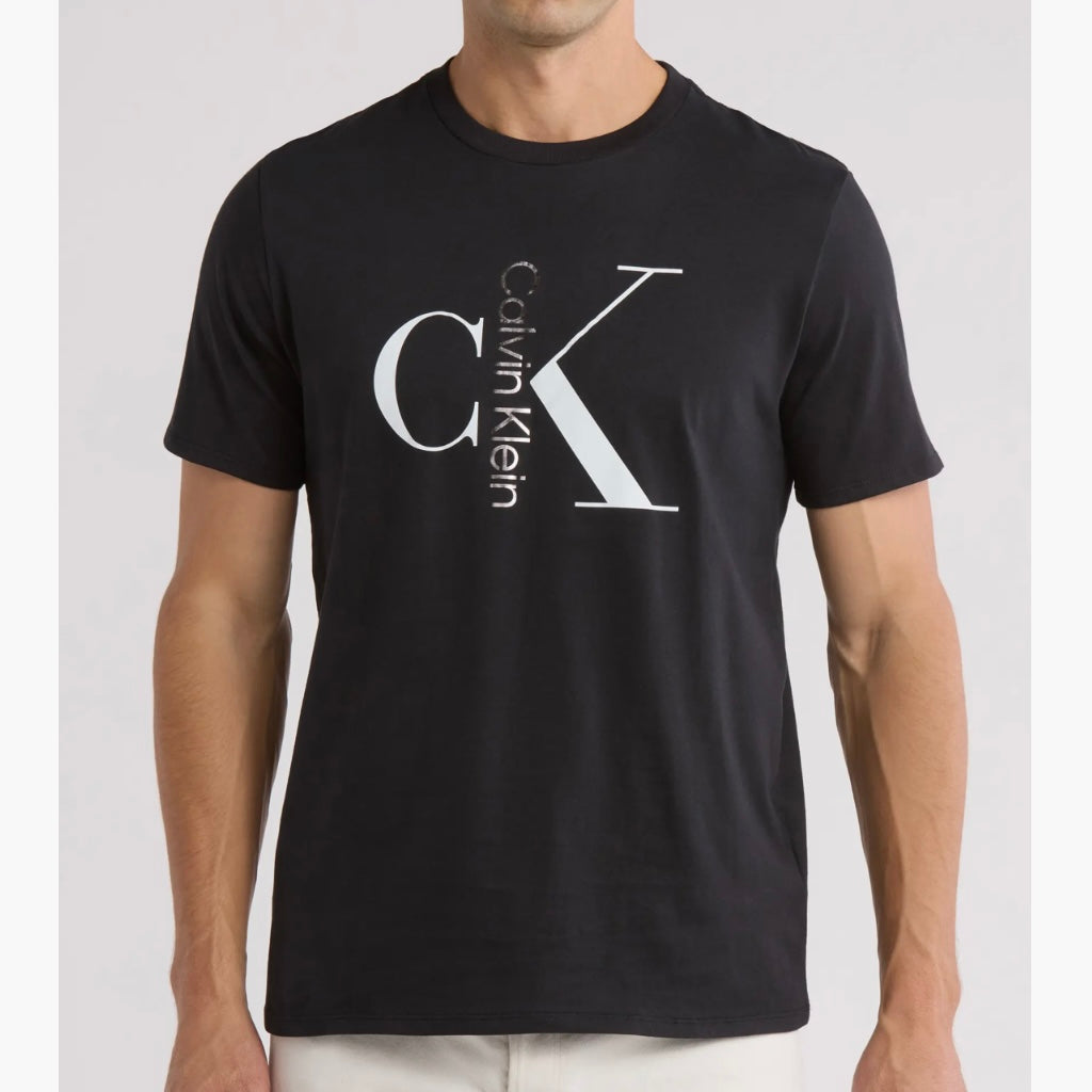 CALVIN KLEIN TEXT MONOGRAM LOGO T-SHIRT