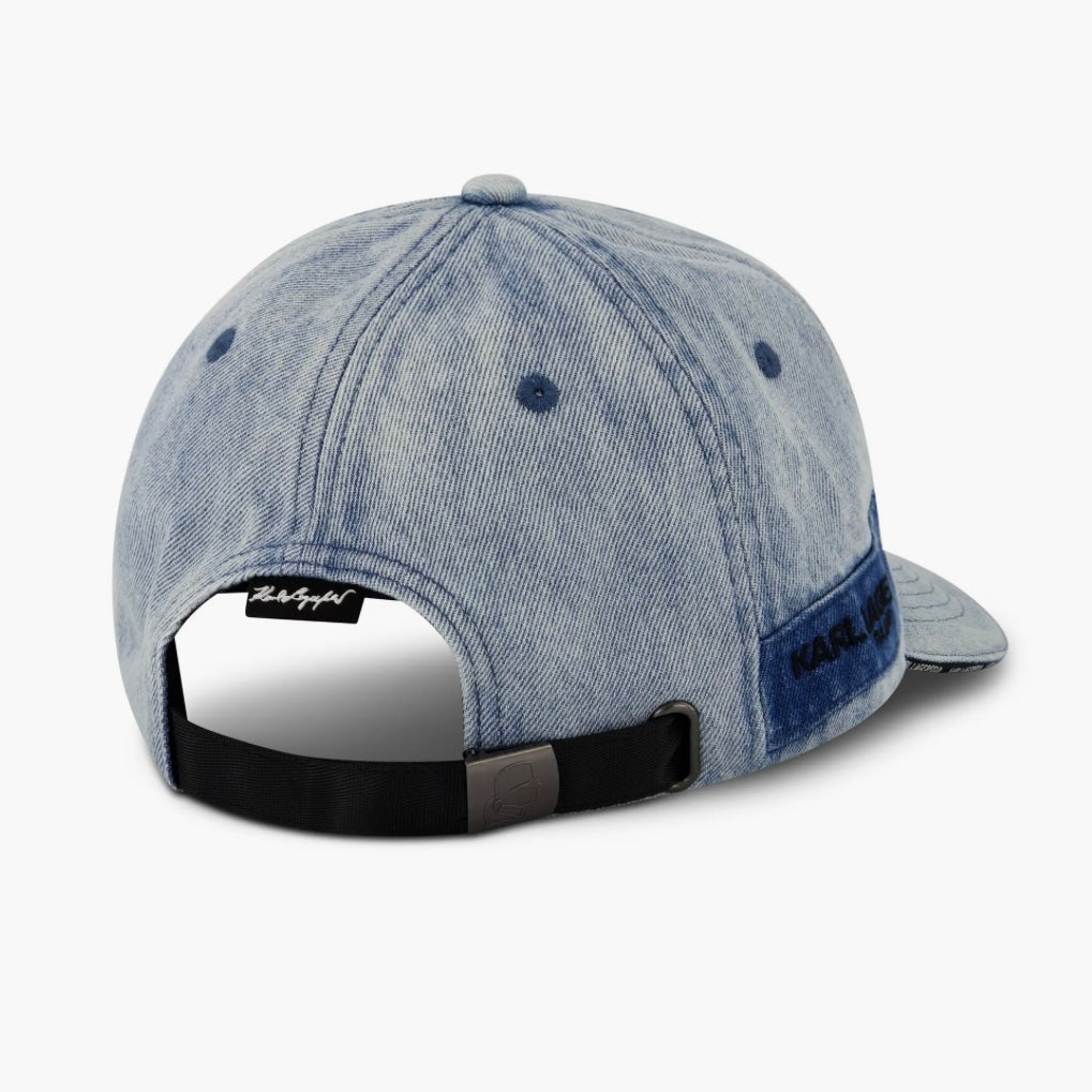 KARL LAGERFELD PATCHWORK DENIM CAP