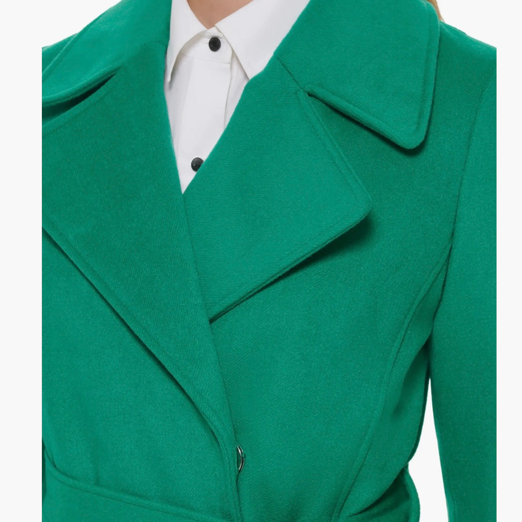 KARL LAGERFELD PARIS WOOL BLEND WRAP COAT