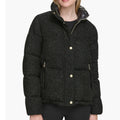 KARL LAGERFELD PARIS SPARKLE DOWN & FEATHER FILL PUFFER JACKET