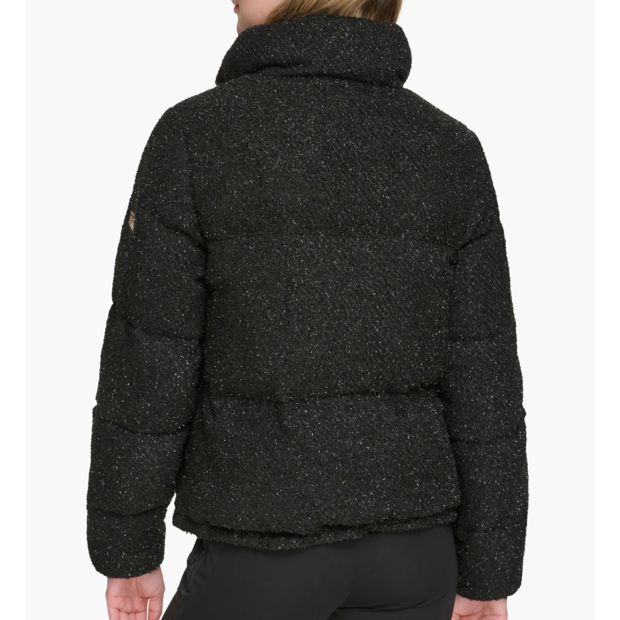 KARL LAGERFELD PARIS SPARKLE DOWN & FEATHER FILL PUFFER JACKET