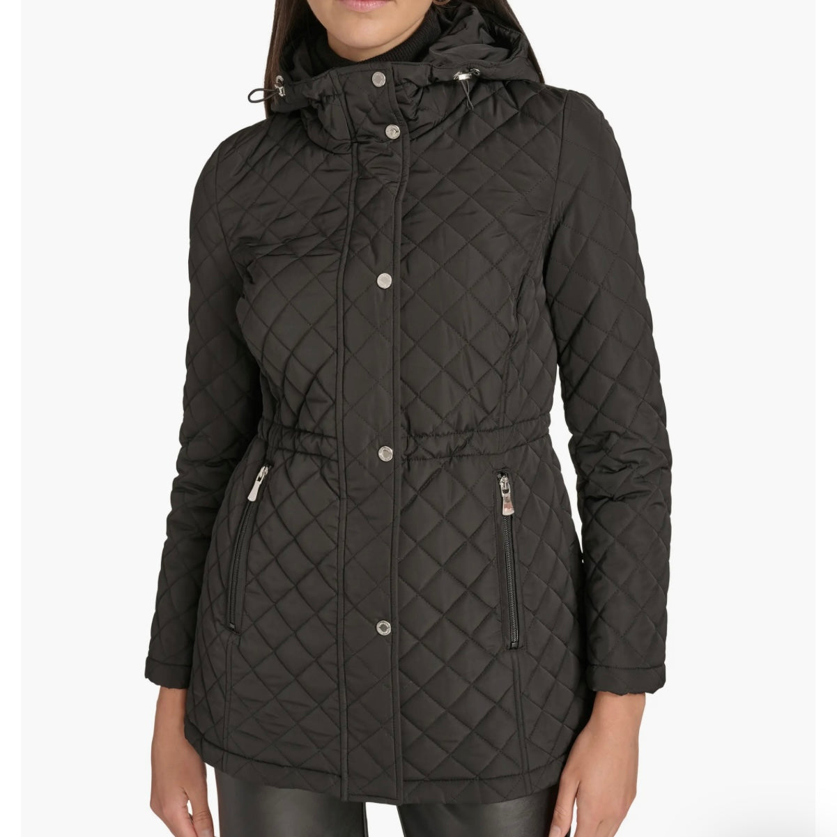 CALVIN KLEIN DIAMOND QUILTED HOODED JACKET