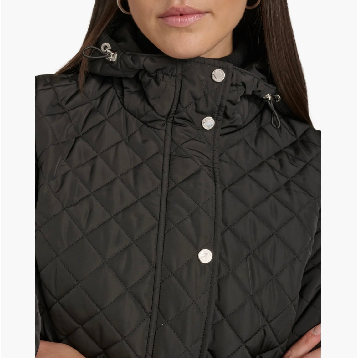 CALVIN KLEIN DIAMOND QUILTED HOODED JACKET