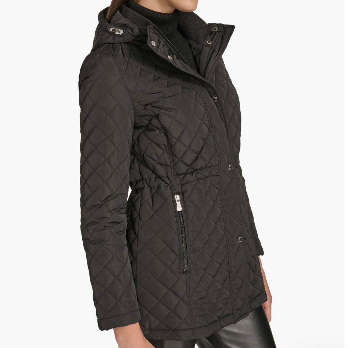 CALVIN KLEIN DIAMOND QUILTED HOODED JACKET