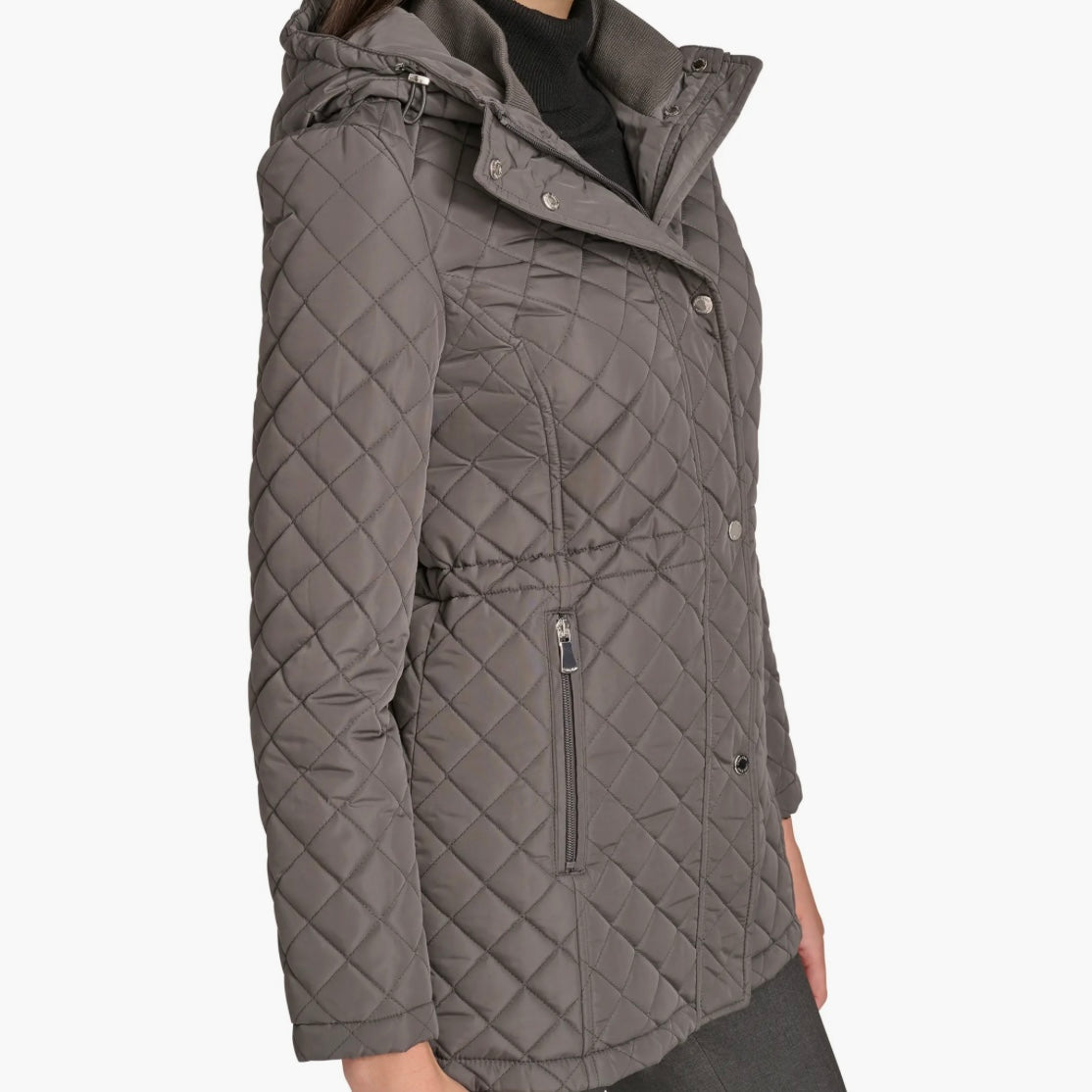 CALVIN KLEIN DIAMOND QUILTED HOODED JACKET