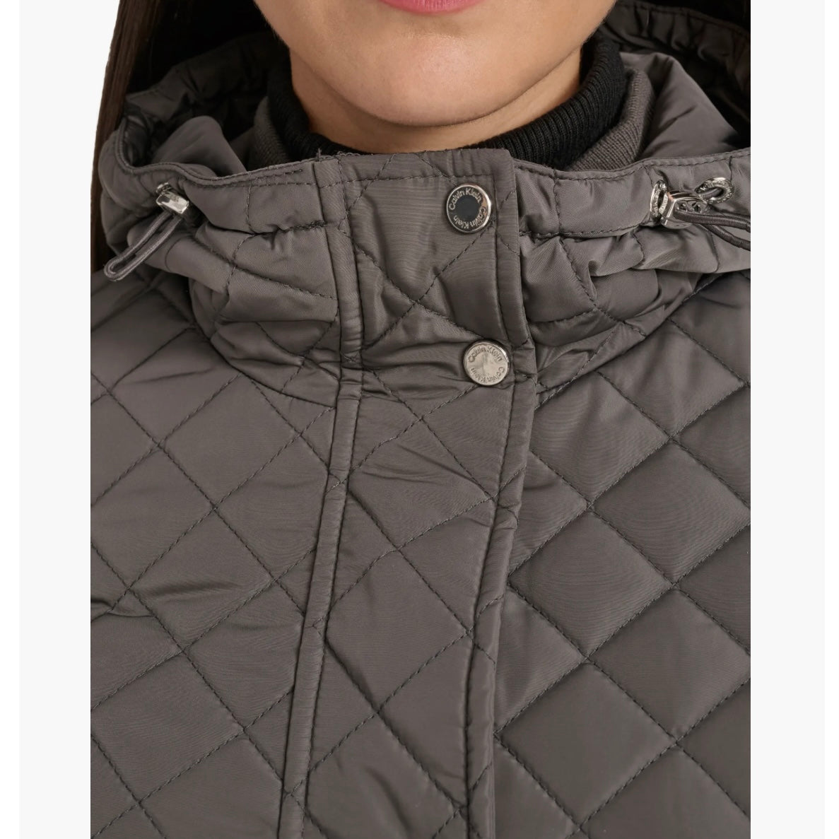 CALVIN KLEIN DIAMOND QUILTED HOODED JACKET