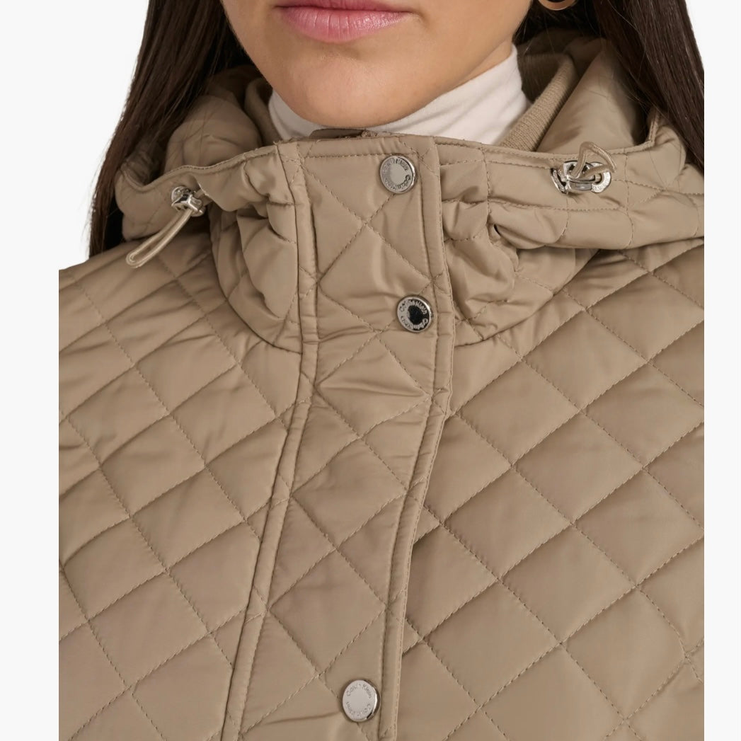 CALVIN KLEIN DIAMOND QUILTED HOODED JACKET