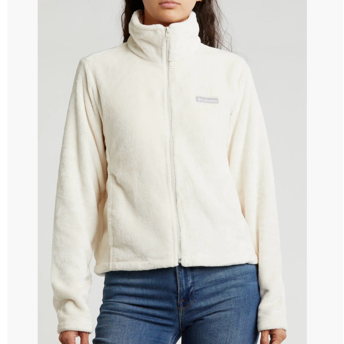 COLUMBIA BEECH FOREST FAUX FUR CROPPED JACKET