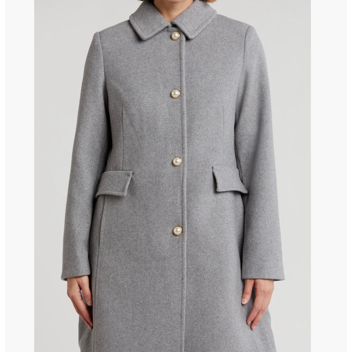 KATE SPADE NEW YORK FAUX WOOL COAT