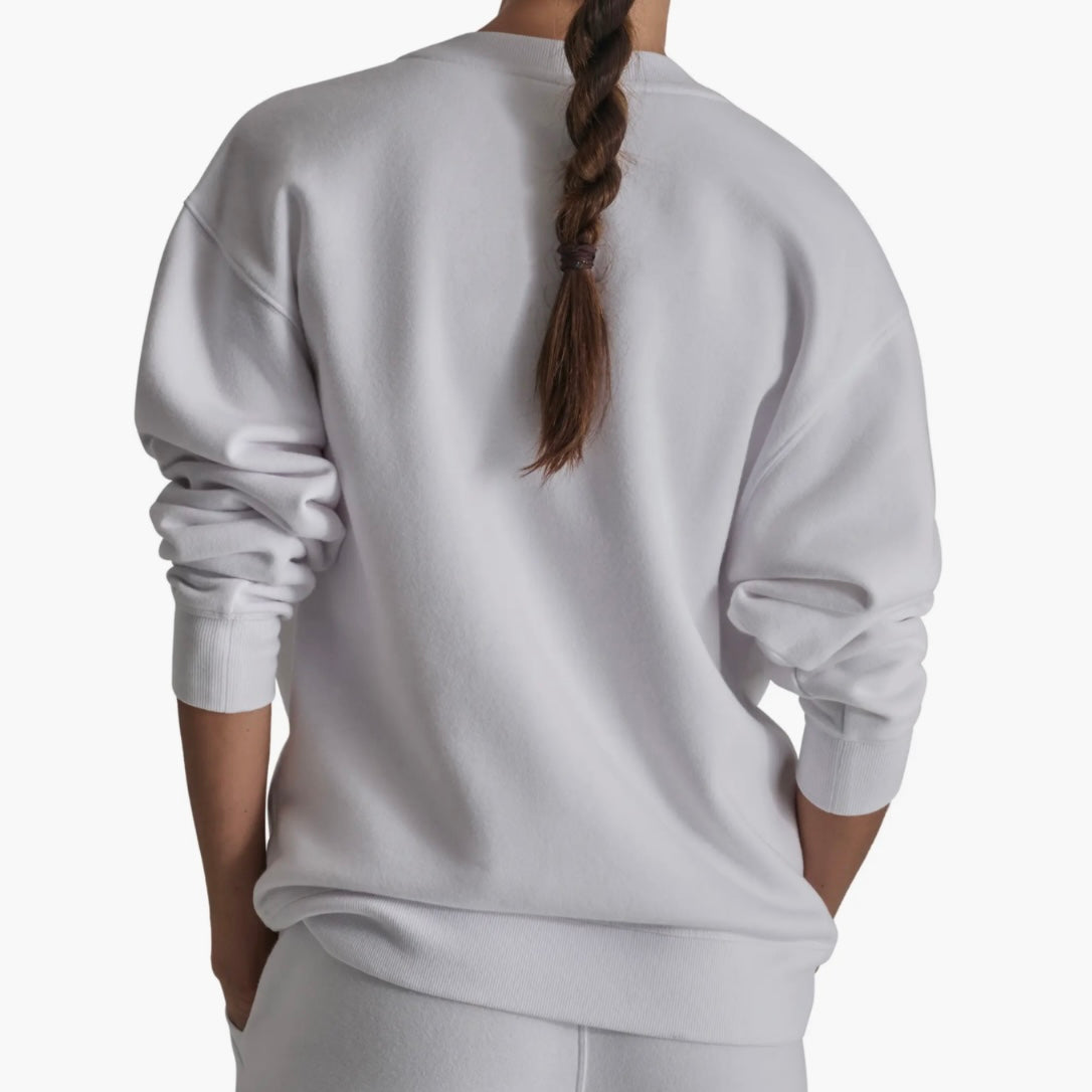 DKNY VARSITY SATIN LOGO SWEATSHIRT