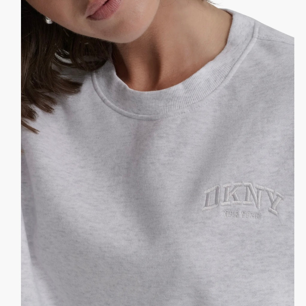 DKNY VARSITY EMBROIDERED LOGO SWEATSHIRT