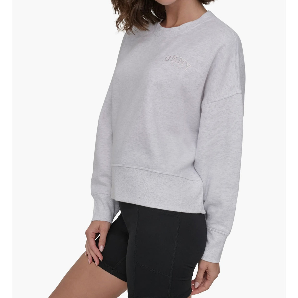 DKNY VARSITY EMBROIDERED LOGO SWEATSHIRT