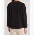 DKNY LOGO FLEECE HIGH-LOW SWEATSHIRT