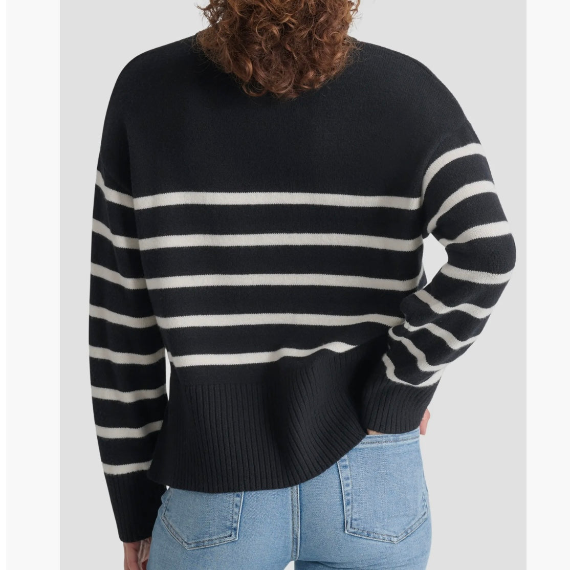 DKNY JEANS QUARTER ZIP PULLOVER SWEATER