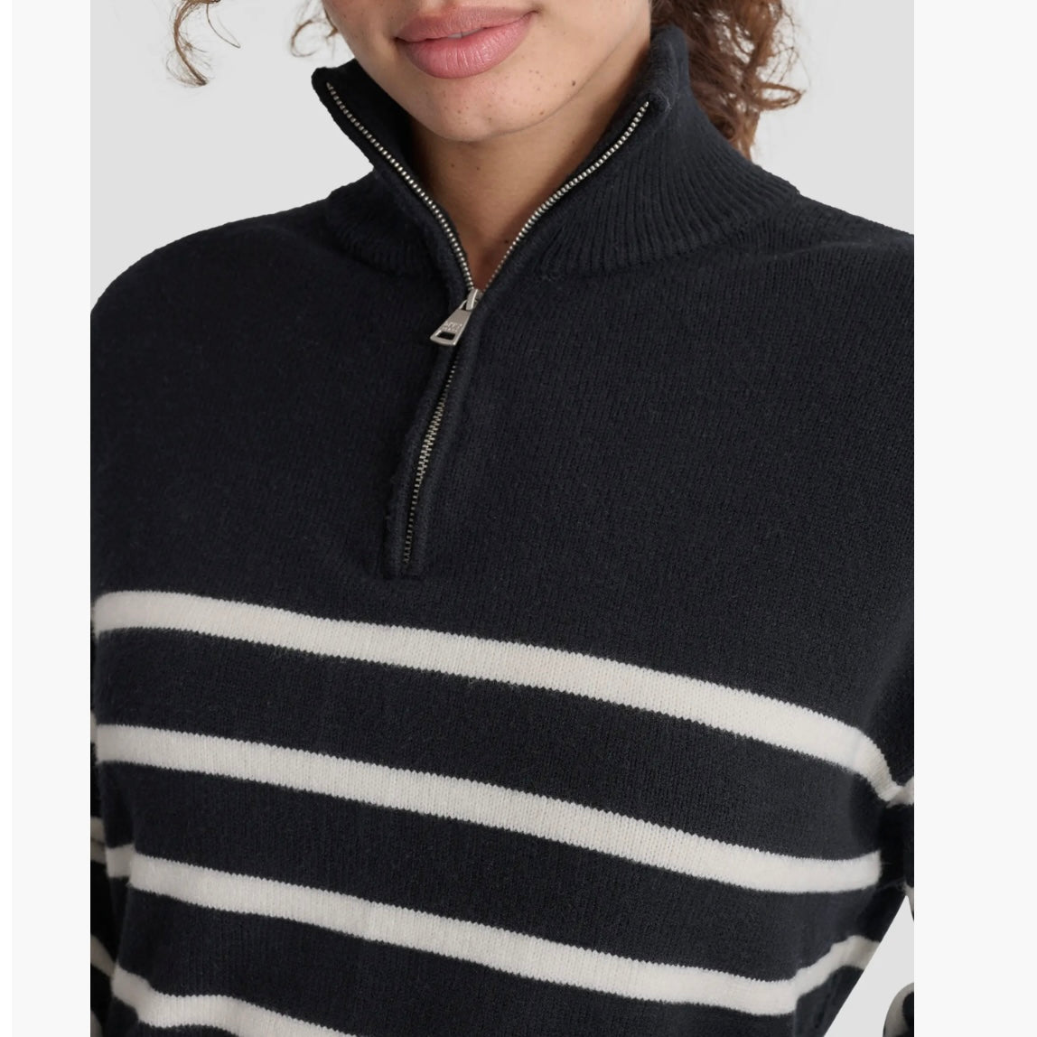 DKNY JEANS QUARTER ZIP PULLOVER SWEATER