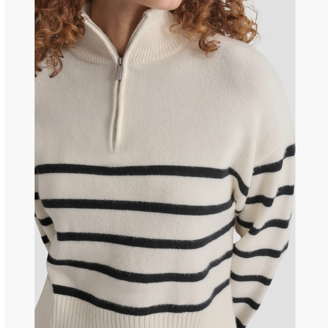 DKNY JEANS QUARTER ZIP PULLOVER SWEATER