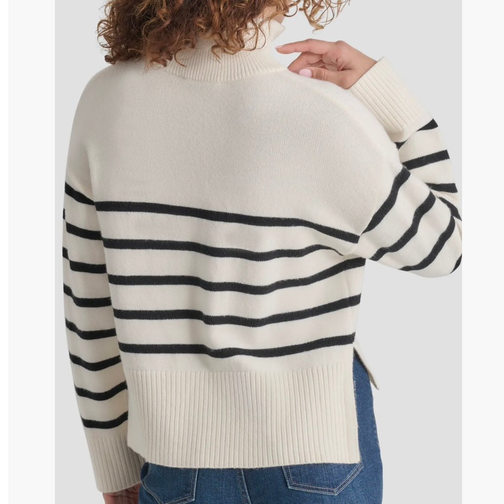 DKNY JEANS QUARTER ZIP PULLOVER SWEATER