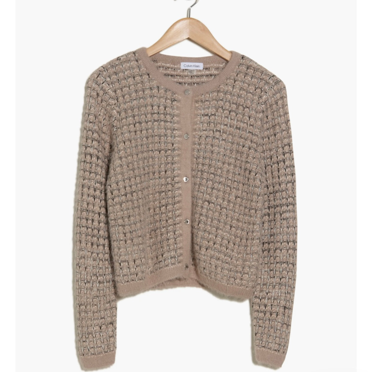 CALVIN KLEIN TEXTURED CARDIGAN SWEATER