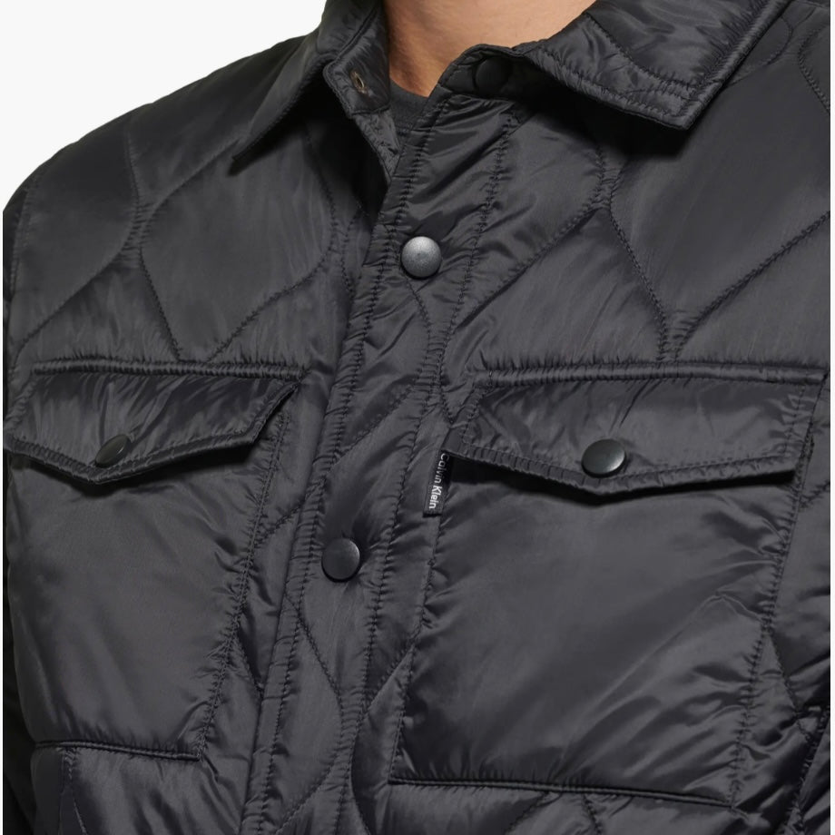 CALVIN KLEIN WATER RESISTANT QUILTED SHIRT JACKET