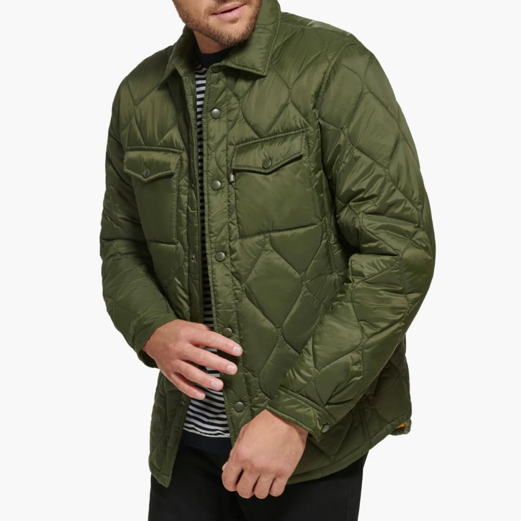 CALVIN KLEIN WATER RESISTANT QUILTED SHIRT JACKET