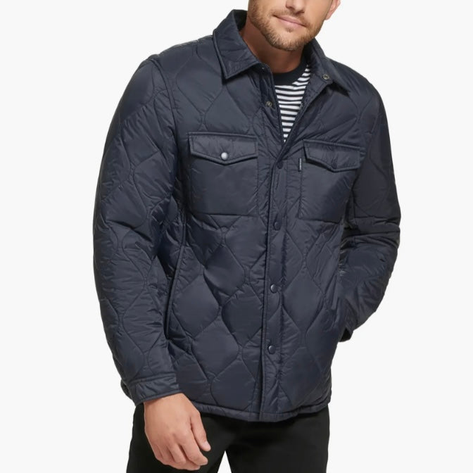 CALVIN KLEIN WATER RESISTANT QUILTED SHIRT JACKET