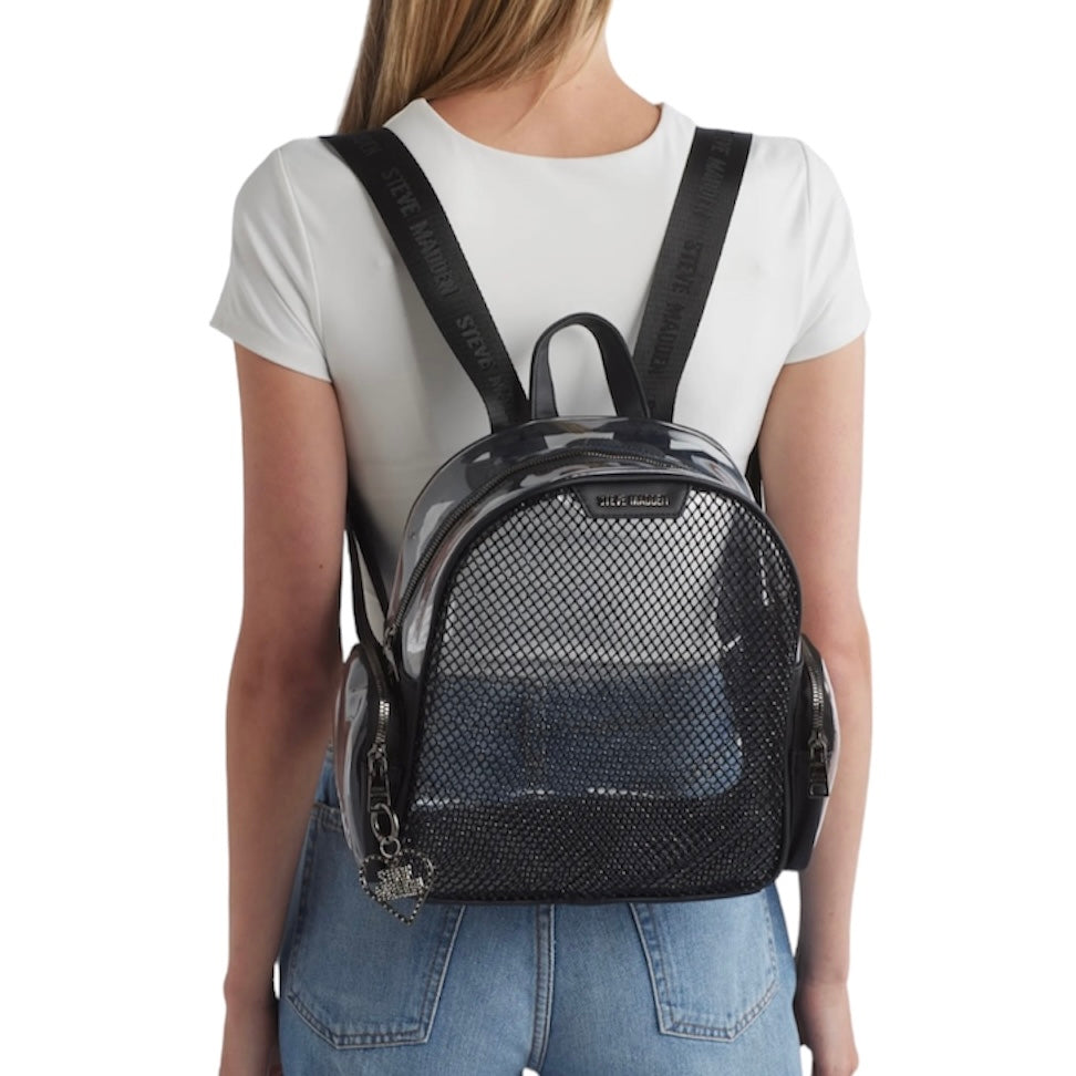 STEVE MADDEN BKLAY CLEAR MESH BACKPACK