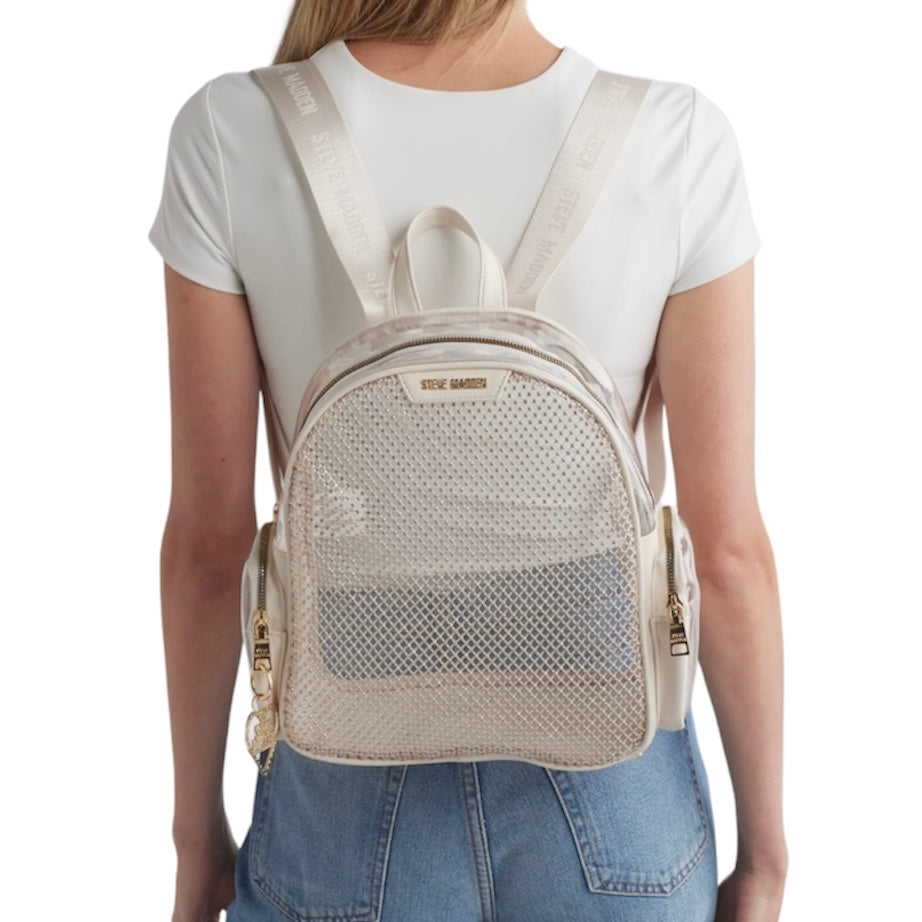 STEVE MADDEN BKLAY CLEAR MESH BACKPACK