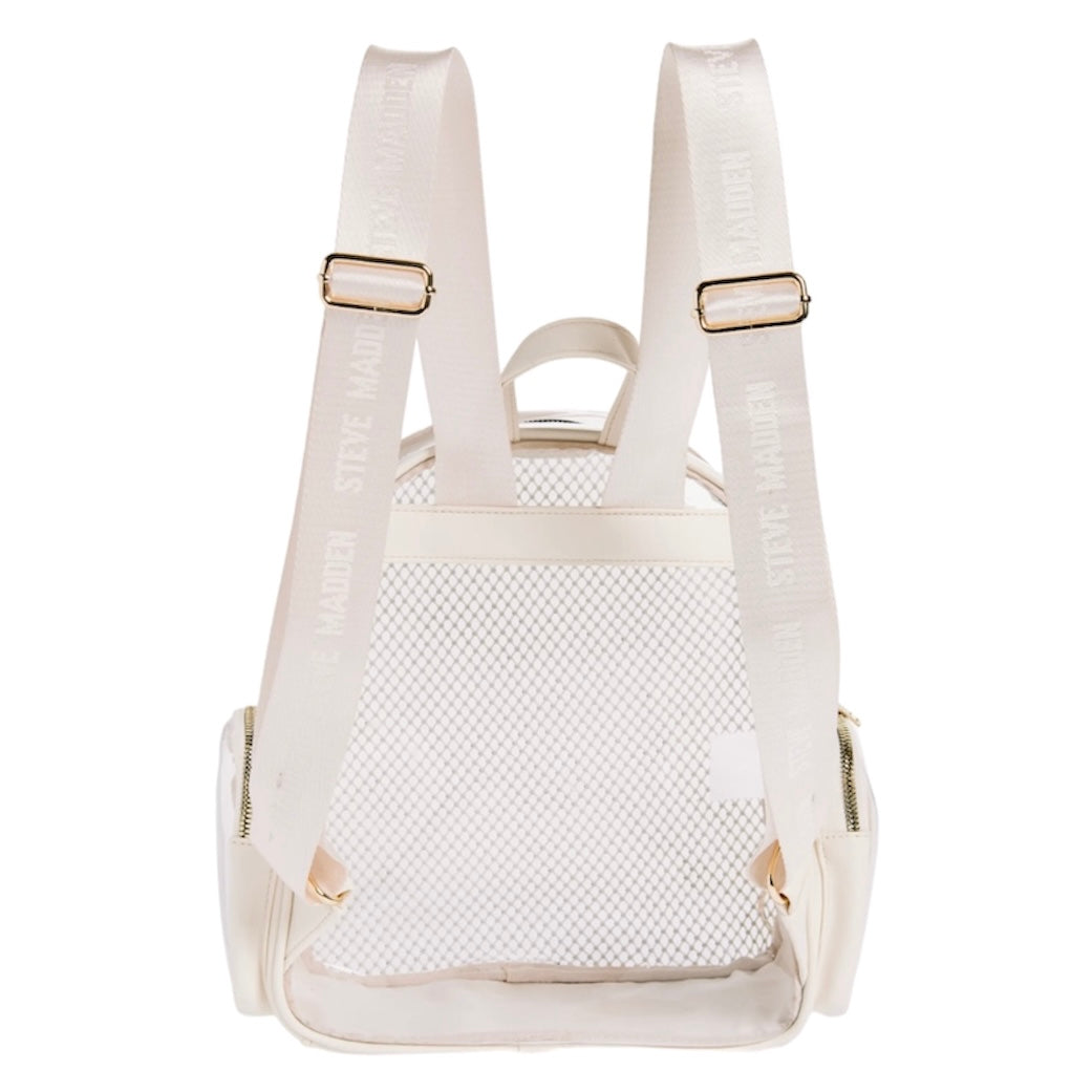 STEVE MADDEN BKLAY CLEAR MESH BACKPACK