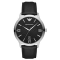 EMPORIO ARMANI LEATHER STRAP WATCH