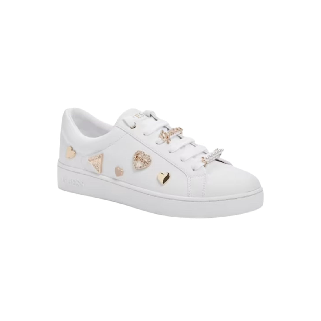 GUESS BREAKS LOW-TOP EMBELLISHED SNEAKERS