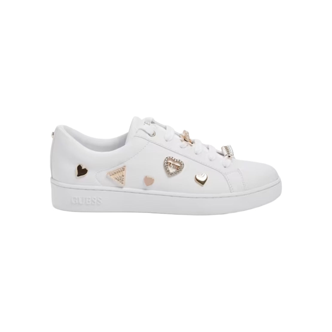 GUESS BREAKS LOW-TOP EMBELLISHED SNEAKERS