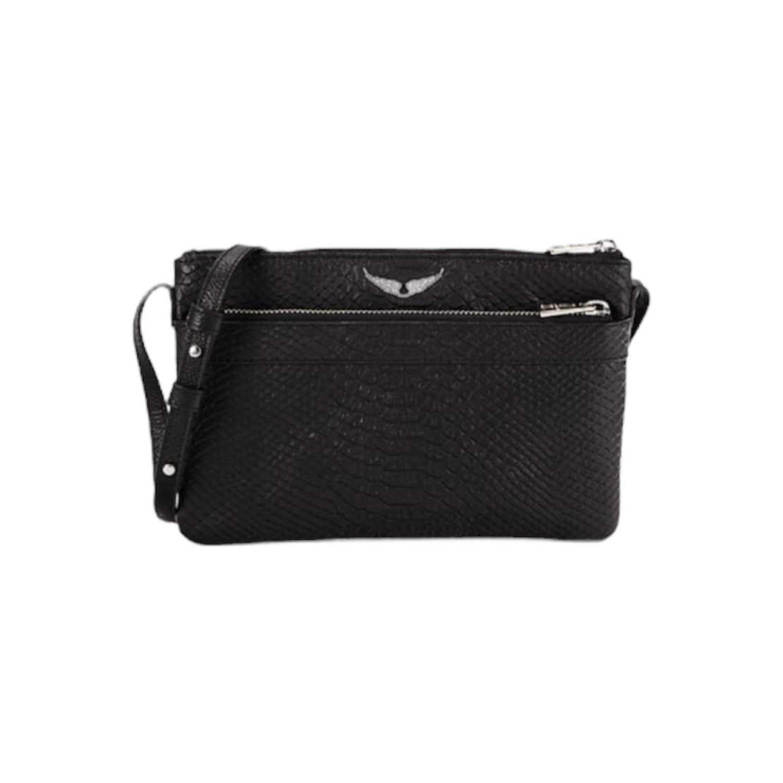 ZADIG & VOLTAIRE STELLA EMBOSSED LEATHER CROSSBODY BAG