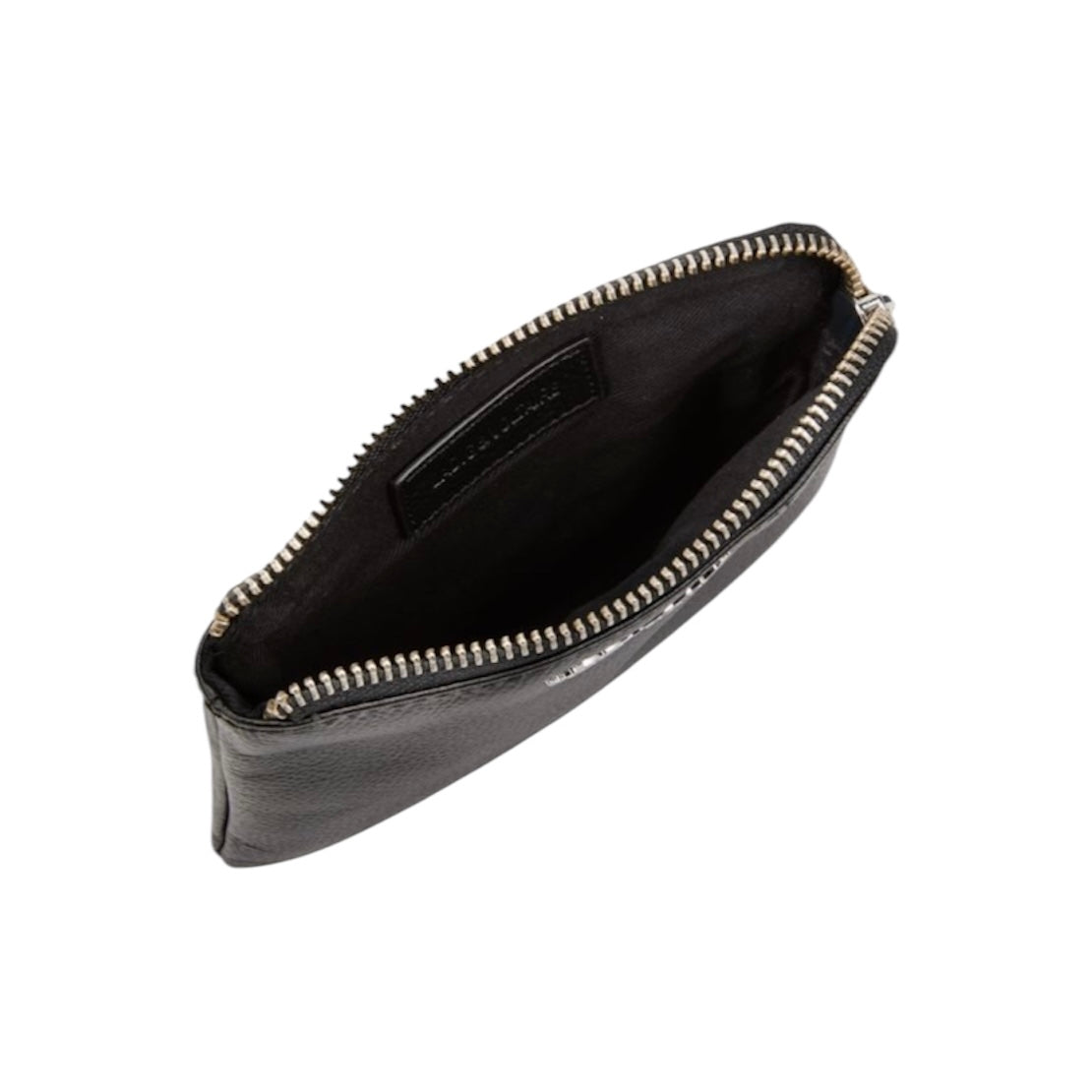 ZADIG & VOLTAIRE MINI UMA LOGO LEATHER ZIP POUCH