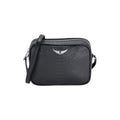 ZADIG & VOLTAIRE LIZARD EMBOSSED LEATHER SHOULDER BAG
